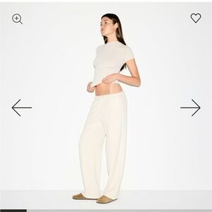 SKIMS Cotton Fleece classic straight leg pant